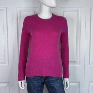 LORD & TAYLOR medium CASHMERE pink crew neck sweater
